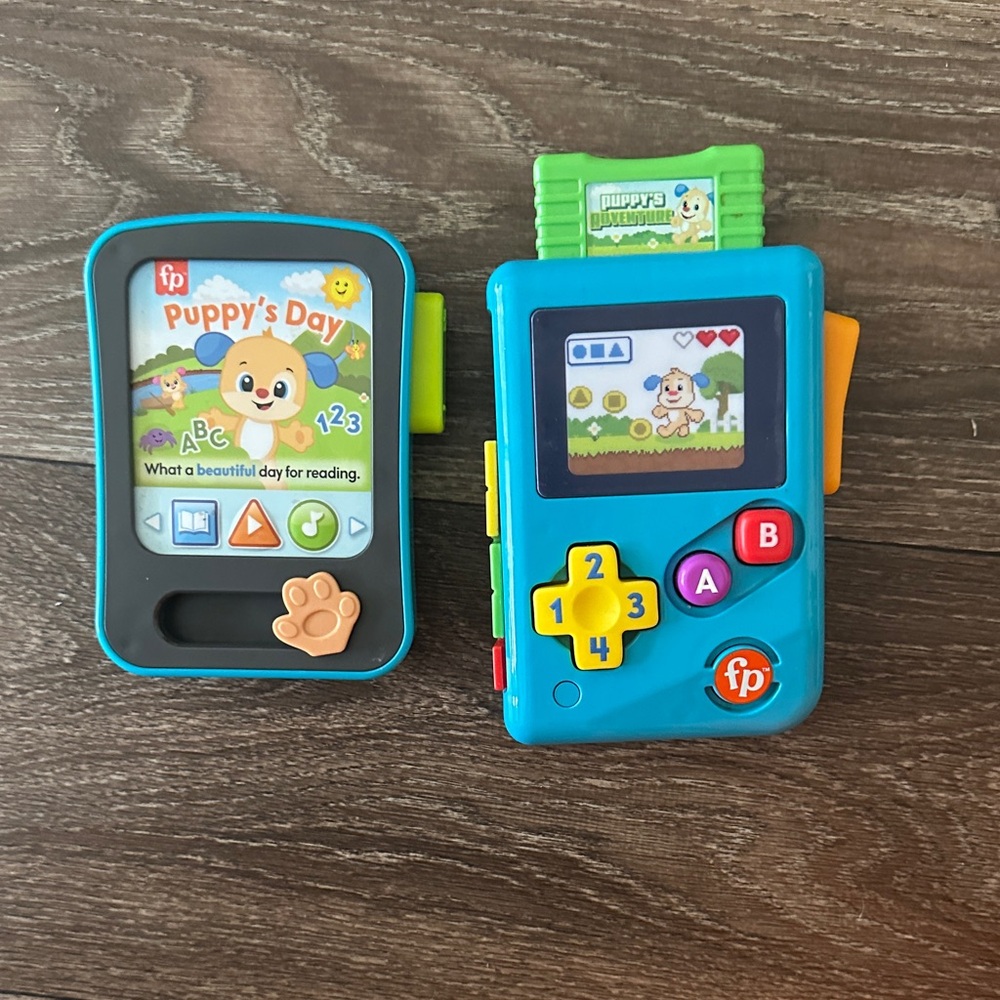 Fisher-Price Teal & Green Puppy Learning Toy Pair